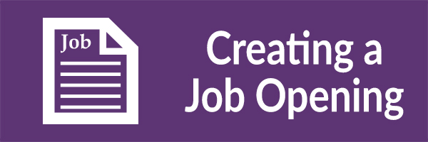 Creating a Job Opening Heading