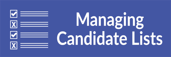 Managing Candidate Lists Heading