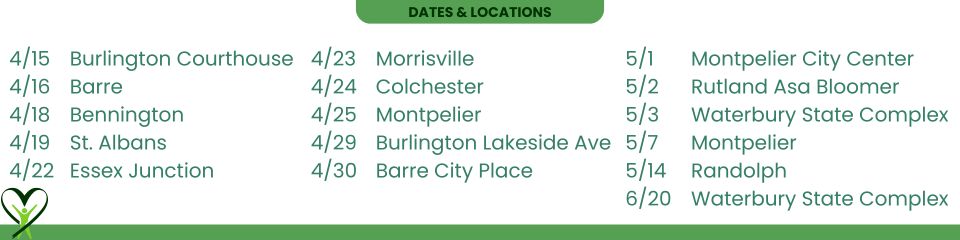 Dates and Locations
